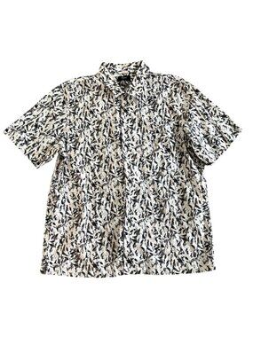 Theory Men's Sz XL Short-Sleeve Prism Print Button-Up Shirt